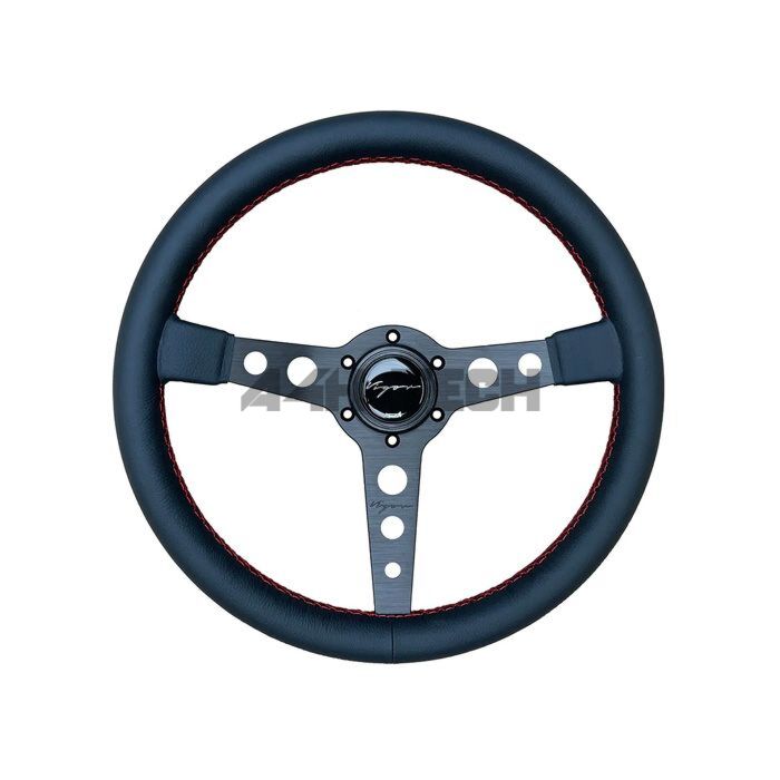 Vigor Monte Carlo (350mm) stuur leer 20mm verdiept rood stiksels (universeel) | VG-79702 | A4H-TECH / ALL4HONDA.COM
main product photo
