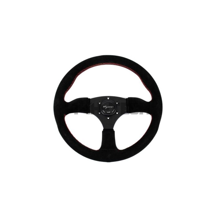 Vigor Spa (350MM) stuur suede 50mm verdiept rood stiksels (universeel) | VG-67137 | A4H-TECH main product photo
