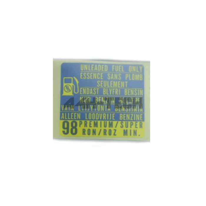 OEM Honda Sticker alleen loodvrije benzine euro 98 (Universeel) | 17669-ST7-G00 | A4H-TECH / ALL4HONDA.COM main product photo
