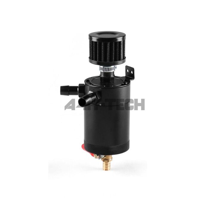 H-Gear Pro-Line baffled oil catch tank 300ml with filter black (universal) | HG-OIL | A4H-TECH main product photo