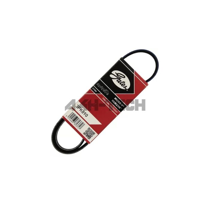 Gates Multi-rib belt (power steering) (Honda Logo 3drs) | GT-3PK890 | A4H-TECH / ALL4HONDA.COM main product photo
