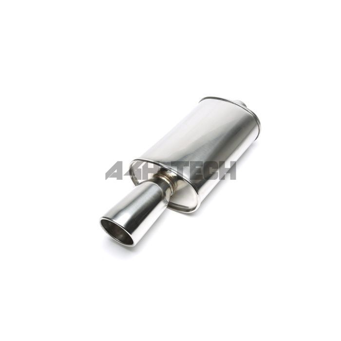 H-Gear Pro-Line Stainless steel sport rear muffler round T-7 100mm (universal) | HG-96UNI12 | A4H-TECH / ALL4HONDA.COM main product photo