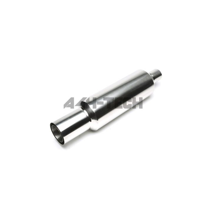 H-Gear Pro-Line Stainless steel sport rear muffler round T-1 100/75mm (universal) | HG-96UNI18 | A4H-TECH / ALL4HONDA.COM main product photo
