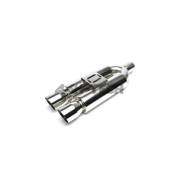 H-Gear Pro-Line Stainless steel sport rear muffler oval T-5 2x88x90mm (universal) | HG-96UNI28 | A4H-TECH / ALL4HONDA.COM main product photo