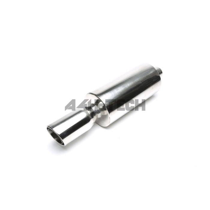 H-Gear Pro-Line Stainless steel sport rear muffler round T-7 100/75mm (universal) | HG-96UNI33 | A4H-TECH / ALL4HONDA.COM main product photo