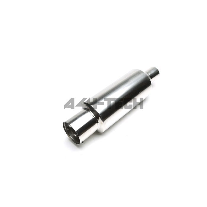H-Gear Pro-Line Stainless steel sport rear muffler round T-1 100/50mm (universal) | HG-96UNI37 | A4H-TECH / ALL4HONDA.COM main product photo