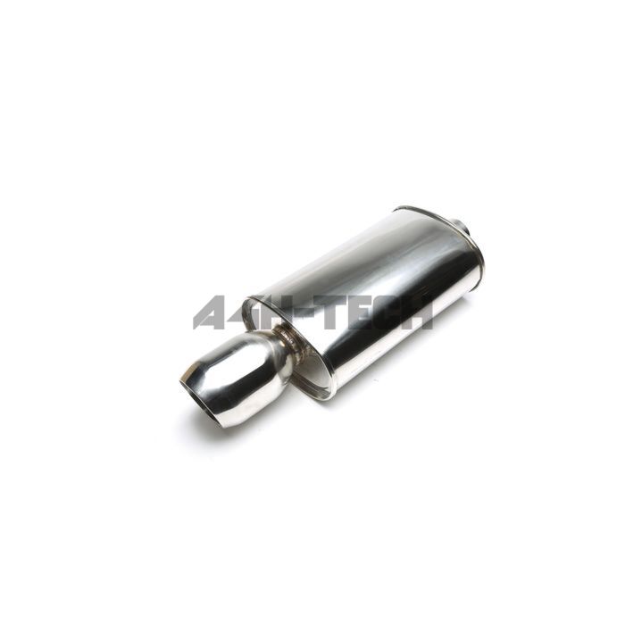 H-Gear Pro-Line Stainless steel sport rear muffler round T-2 110mm (universal) | HG-96UNI8 | A4H-TECH / ALL4HONDA.COM main product photo