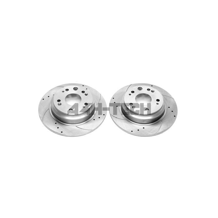H-Gear Tuner-Line 282mm drilled/grooved brake discs rear incl. TUV (Honda Accord 03-08 sedan/tourer) | HG-EVOBS1670P | A4H-TECH / ALL4HONDA.COM main product photo
