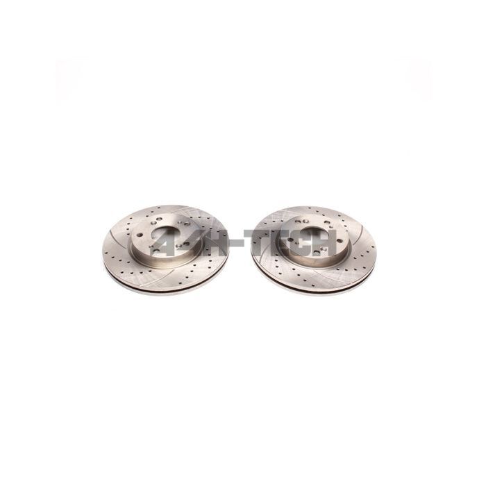 H-Gear Tuner-Line 282mm drilled/grooved brake discs front incl. TUV (Honda Civic 07-12 1.4/1.8/2.2 CTDI) | HG-EVOBS20350P | A4H-TECH / ALL4HONDA.COM main product photo