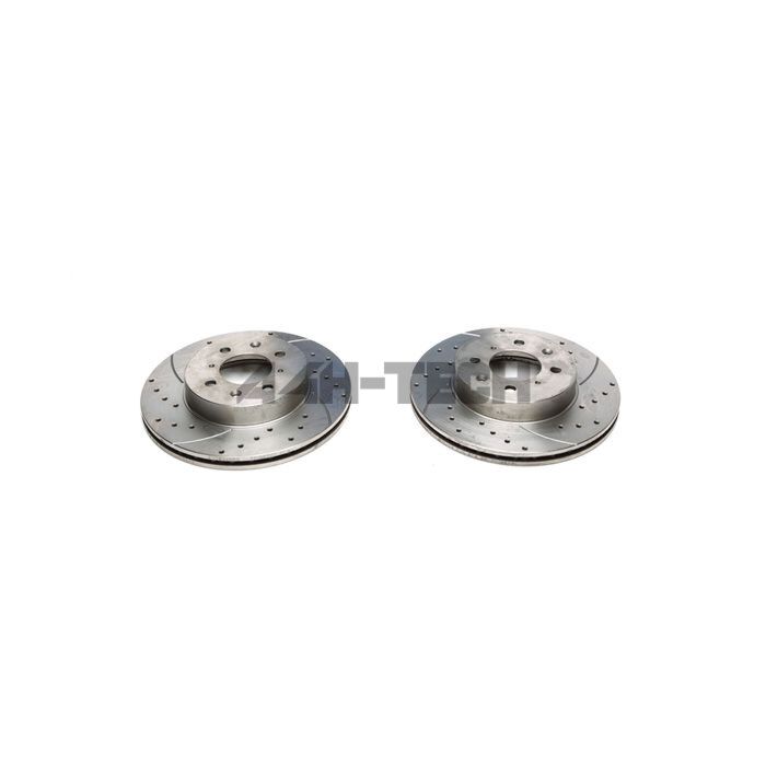 H-Gear Tuner-Line 262mm drilled/grooved brake discs front incl. TUV (Honda Accord/Prelude) | HG-EVOBS2058P | A4H-TECH / ALL4HONDA.COM main product photo