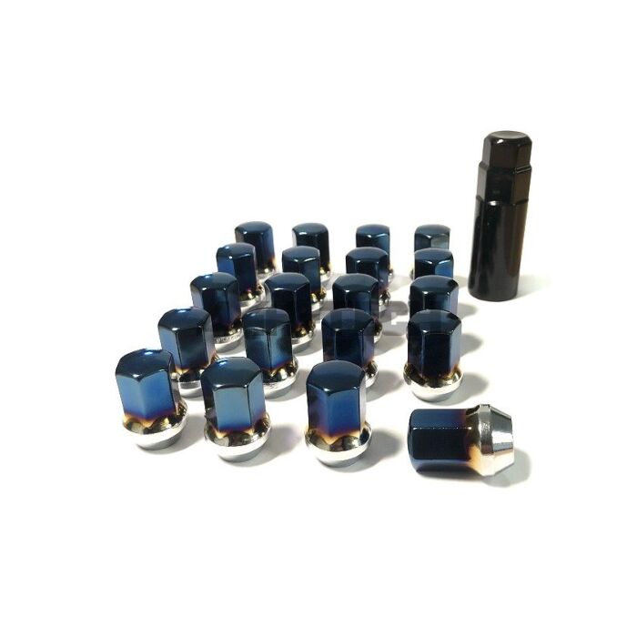 H-Gear stalen Wielmoeren flamed tip M12x1.5mm 20-delig (Conisch) | HG-WN-FT-M12X15 | A4H-TECH main product photo