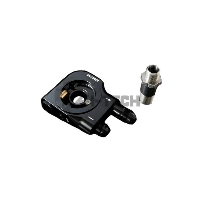 K-tuned Aluminium sandwich plate / oil filter adaptor oil cooler with thermostat (universal) | KTD-OIL-SW4 | A4H-TECH / ALL4HONDA.COM main product photo