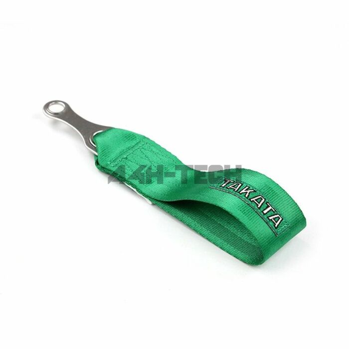 Takata tow strap (tow hook) green 25cm (universal), TK-78009-H2, A4H-TECH  / ALL4HONDA.COM