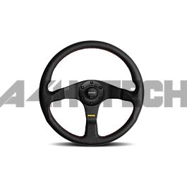 パーツ MOMO   TUNER Momo Tuner Steering Wheel Red Stitching - JDM Honda Parts