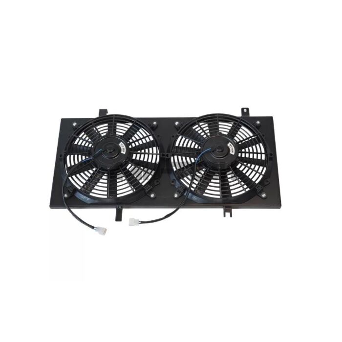 APP Aluminium koelvin Slim fan Shroud Kit zwart (Honda Civic/CRX 88-91 VTEC EE8/EE9) | A-FSK-EE | A4H-TECH / ALL4HONDA.COM main product photo