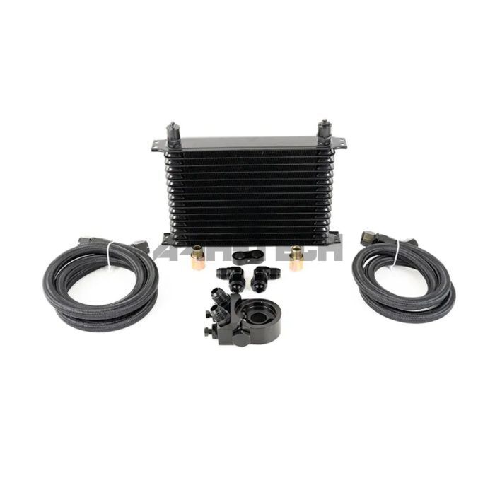 H-Gear Ölkühler satz schwarz 15 row mit thermostat (universal) | HG-97403 | A4H-TECH / ALL4HONDA.COM main product photo