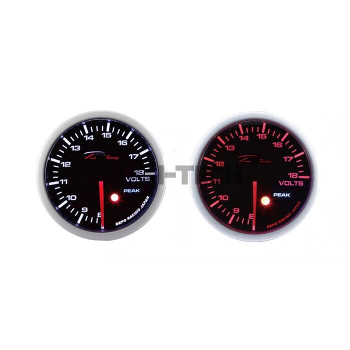 Depo Racing Volt anzeige PEAK series 52mm (universal) | PK-WA5291B | A4H-TECH / ALL4HONDA.COM main product photo