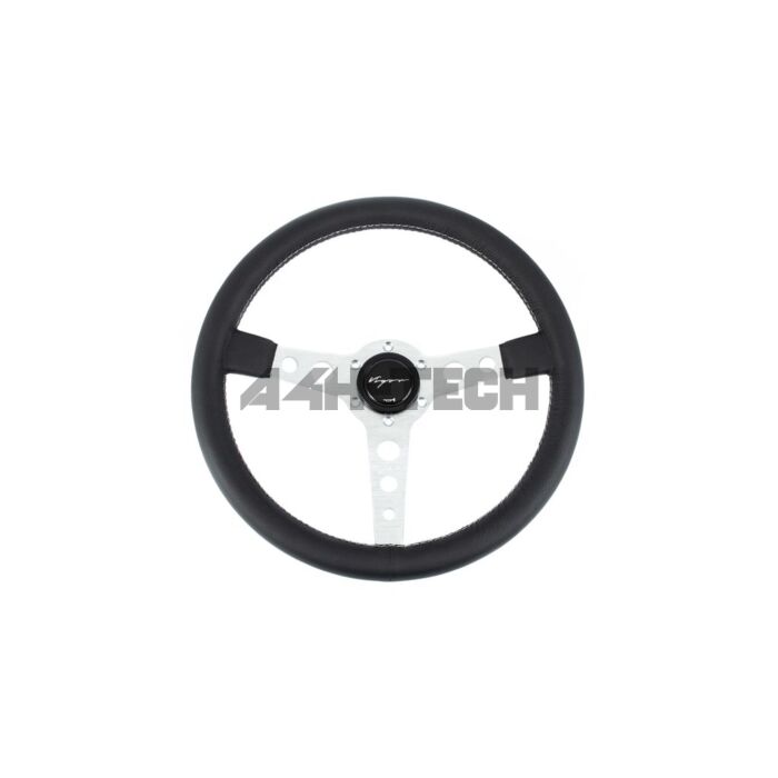 Vigor Monte Carlo (350MM) lenkrad leder 20mm silber spokes tief grau stitch (universal) | VG-67128 | A4H-TECH main product photo