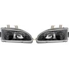 Denji Gen 1 head lights black + clear lens (Civic 92-95 2/3drs) | HL-CV92J-JM-GEN1 | A4H-TECH.COM