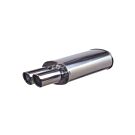 H-Gear stainless steel rear muffler Turn down style 2.5 inch (universal) | HG-42483 | A4H-TECH.COM