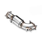 H-Gear RVS High flow 200 CELL katalysator vervanger/down pipe 76MM (Honda Civic 15-16 2.0 Turbo Type R FK2)