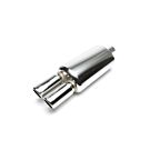 H-Gear Pro-Line Stainless steel sport rear muffler round T-2 2x76mm (universal) | HG-96UNI51 | A4H-TECH / ALL4HONDA.COM