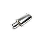 H-Gear Pro-Line Stainless steel sport rear muffler round T-2 110mm (universal) | HG-96UNI8 | A4H-TECH / ALL4HONDA.COM