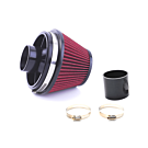 H-Gear air filter Kit 3'' (Filter/velocity stack/rubber/clamps) (universal) | HG-VSFK-300 | A4H-TECH.COM