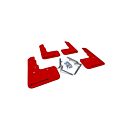 Rally Armor Spatlappen rood/zwart logo (Honda Civic 17-21 2.0 Type R Turbo FK8) | RA-MF47-UR-RD/BLK | A4H-TECH / ALL4HONDA.COM